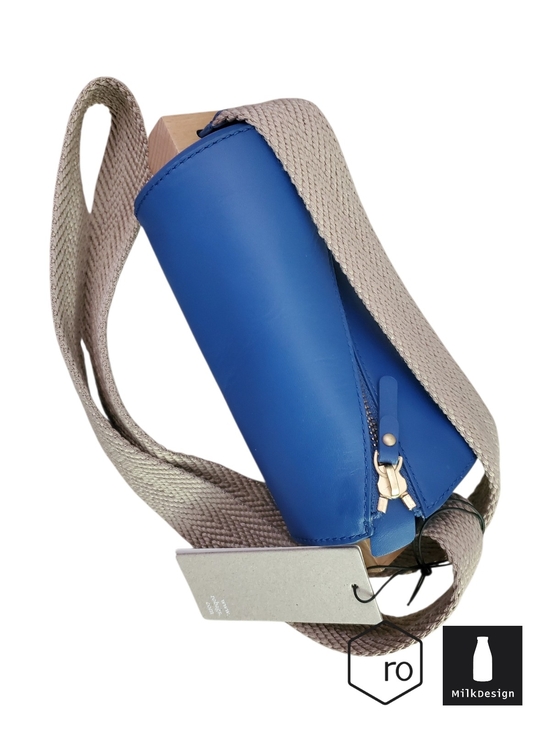 ro bags Handbags - RO Bags x Milk Design Buckle Up Mini Cylinder Bag - Blue Leather NWT/Tags